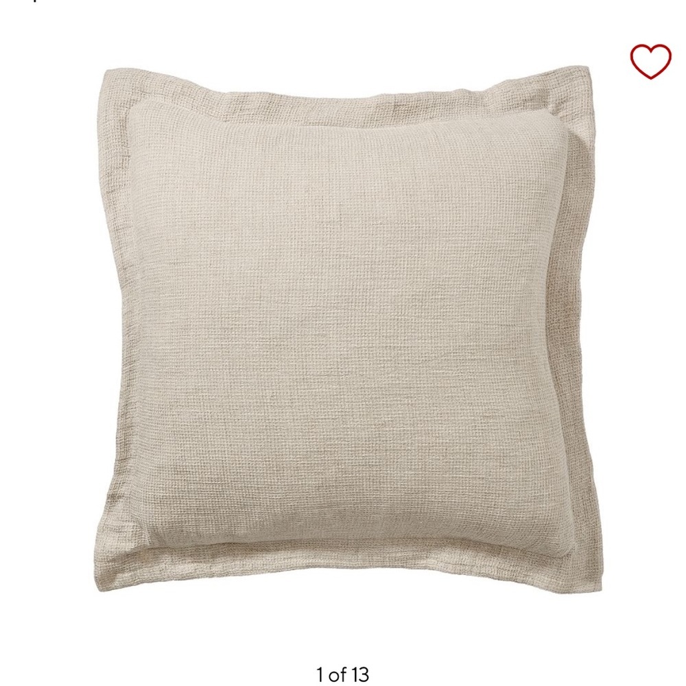 Pottery Barn flax waffle shams in the color “ecru”- linen & cotton blend - Picture 13 of 15